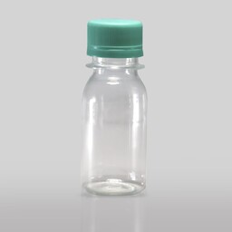 بطری پلاستیکی 60میل گرد دهانه 28وزن 13gr شفاف بادرب ساده(بسته 100تایی)