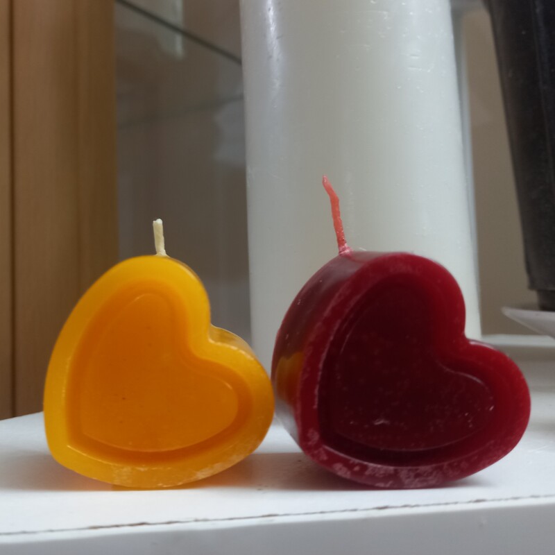 شمع دست ساز مدل قلب