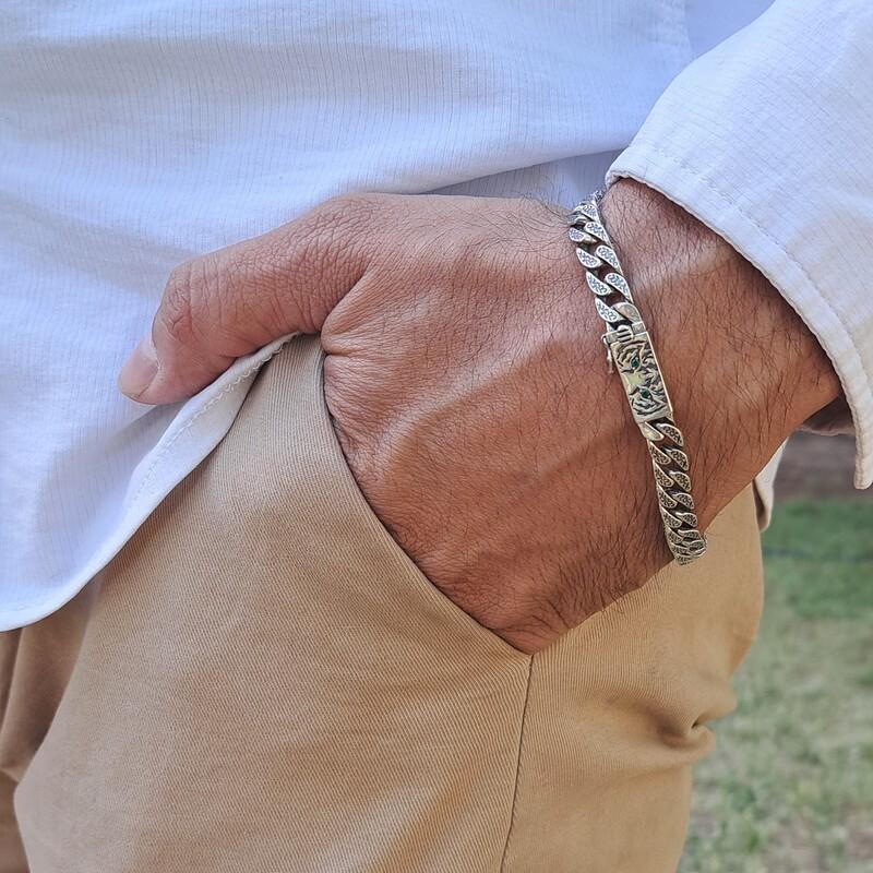 دستبند نقره مردانه لاکچری  تایلندی (کد005)