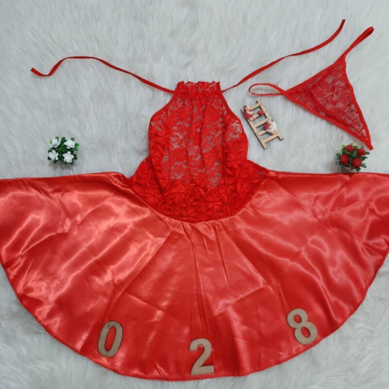 لباس خواب زنانه بسیار جذاب مناسب سایز 38تا 42رنگ مشکی و قرمز کد028