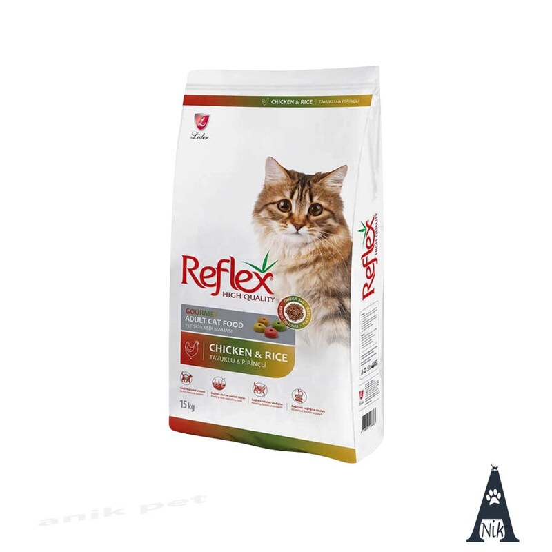 غذای خشک گربه رفلکس  مولتی کالر بسته 15 کیلویی 