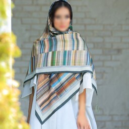 روسری نخی سیا اسکارف منگوله دار ارسال رایگان کد 115

