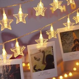 ریسه گیره عکس ستاره کریستالی شیک و لاکچری مناسب آویز کردن عکس های شما
