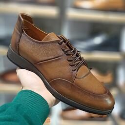 کفش چرم طبیعی مجلسی مردانه کار تبریز  با کفی نرم و راحت رنگبندی جذاب سایز40تا45