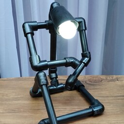 چراغ مطالعه دستساز طرح ربات مشکی چراغ رومیزی رباتی مشکی