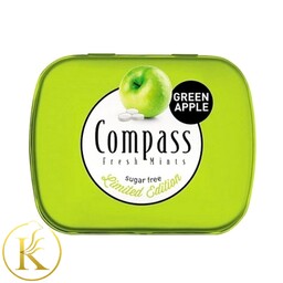 خوشبو کننده دهان کامپس با طعم سیب سبز بدون شکر (14 گرم) compass

