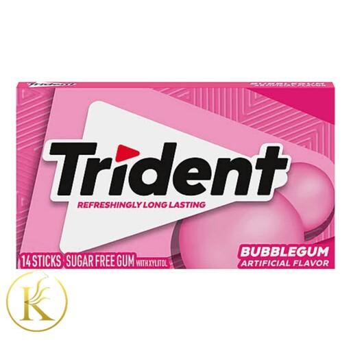 آدامس تریدنت بادکنکی بدون شکر trident ( بسته ی 14 عددی)