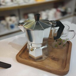 قهوه جوش موکا پات آلمینیومی دو کاپ اسپرسو ساز دو فنجان 
