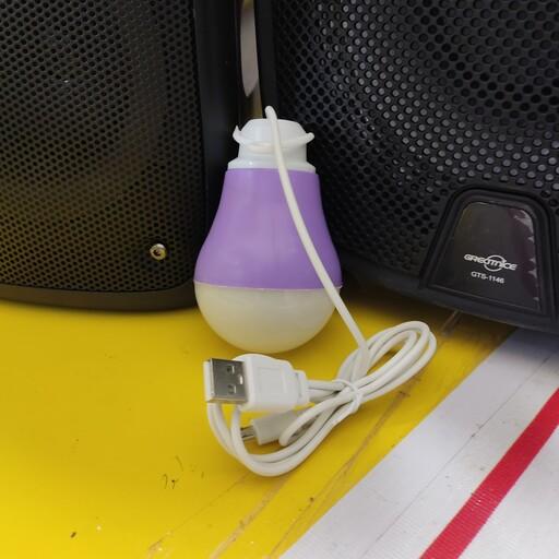 لامپ ال ای دی همراه 5آمپر  دارای پورت یو اس بی و میکرو یو اس بی.