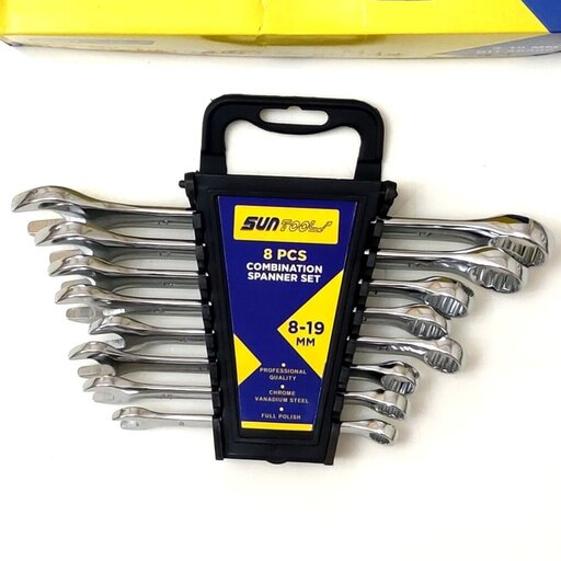 آچار یکسر رینگ یکسر تخت هشت عددی sun tools 8_19mm