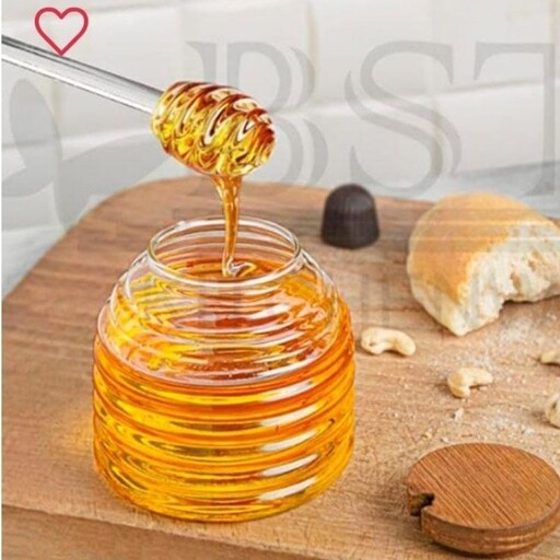 ظرف عسل خوری درب چوبی
