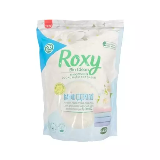 پودر صابون ماشین لباسشویی و دستی رکسی 800 میل ROXY  با رایحه گل های بهاری