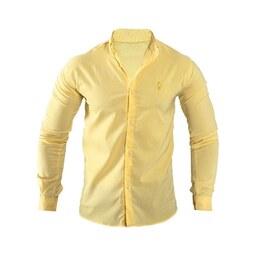 پیراهن مردانه مدل VQ رنگ لیموئی