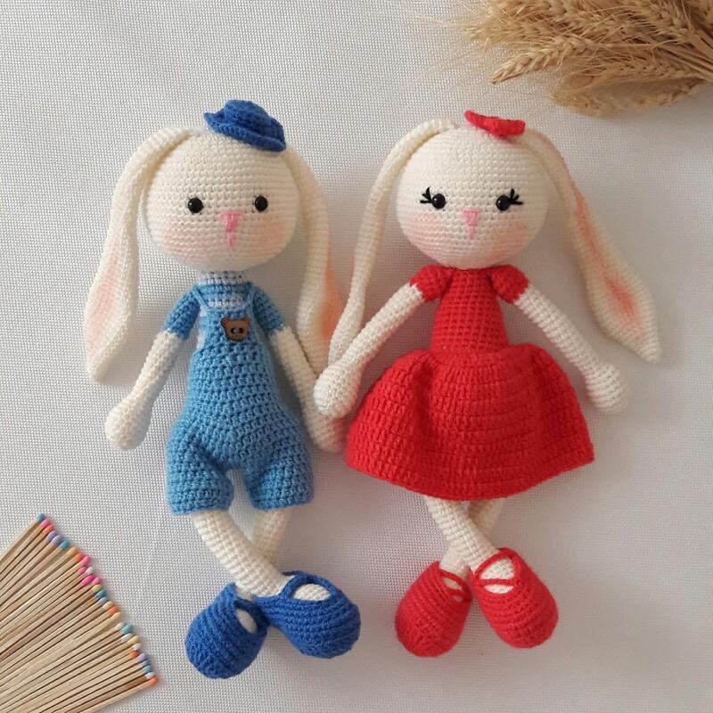 عروسک دختر و پسر  خرگوش 