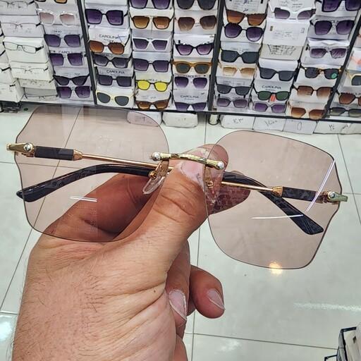 عینک آفتابی فریملس زنانه لنز قهوه ای لایت ارسال رایگان