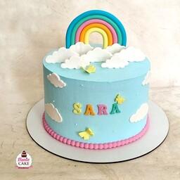 کیک تولد ابری کیک رنگین کمانی کیک پسرانه 