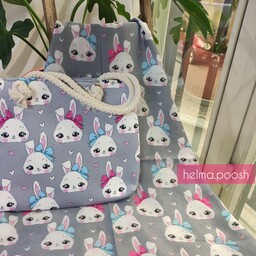 ست کیف و شال بچگانه دخترانه  طرح خرگوش نازز