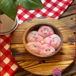 موچی ژاپنی طرح ، خوکی -،،پنج عددی،، با طعم نوتلایی 