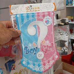 ریسه پرچمی تم تولد تعیین جنسیت 