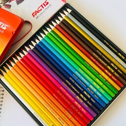 مداد رنگی 24رنگ جعبه فلزی فکتیس
