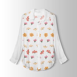 پارچه لباس  پارچه باما کرپ بوگاتی مدل  گل بهاری  کد 6011275