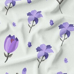 پارچه لباس  پارچه باما کرپ بوگاتی مدل   گل های  آبرنگی  کد 6011286