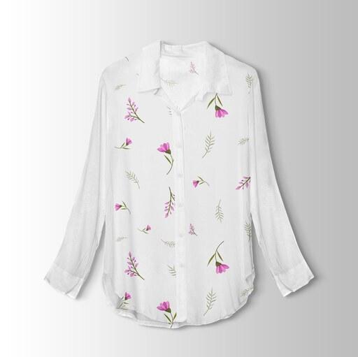 پارچه لباس  پارچه باما کرپ بوگاتی مدل گل نقاشی   کد 6011298
