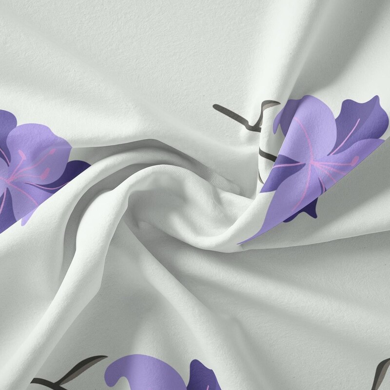 پارچه لباس  پارچه باما کرپ بوگاتی مدل   گل های  آبرنگی  کد 6011287