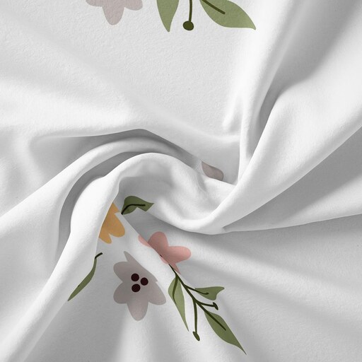 پارچه لباس  پارچه باما کرپ بوگاتی مدل گل بهاری  کد 6011326
