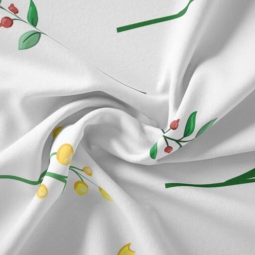پارچه لباس  پارچه باما کرپ بوگاتی مدل گل  نقاشی  کد 6011302