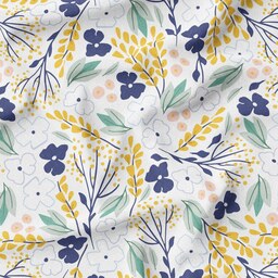 پارچه لباس  پارچه باما کرپ بوگاتی مدل  گل های بهاری  کد 6011342