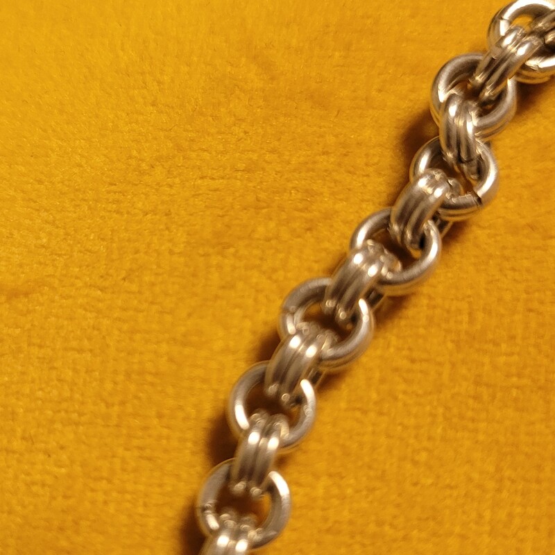 زنجیر نقره مردانه حلقه ای