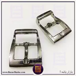 یراق سگک فلزی کیف مدل گلدانی رنگ نقره ای سایز 1.5 سانت بسته 2 عددی