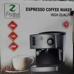 قهوه ساز  زیگما مدل 222  دارای قدرت 850 وات و  15 بار
