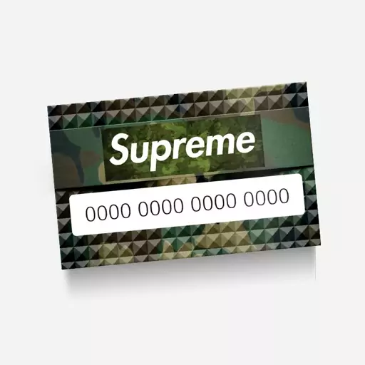 استیکر(برچسب) کارت عابر بانک-طرح supreme-کد56-سفارشی