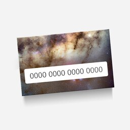 استیکر(برچسب) کارت عابر بانک-طرح کهکشان(فضا-ستاره)-کد63-سفارشی