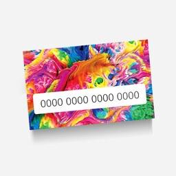 استیکر(برچسب) کارت عابر بانک-طرح رنگین کمان-کد57-سفارشی