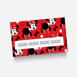 استیکر(برچسب) کارت عابر بانک-طرح Minnie Mouse -کد65-سفارشی