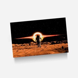 استیکر(برچسب) کارت عابر بانک-طرح سیاه چاله-فضانورد-کد9-سفارشی