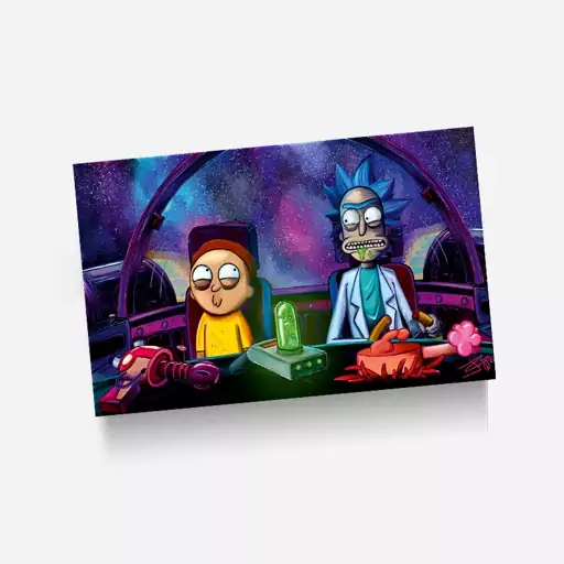 استیکر(برچسب) کارت عابر بانک-طرح Rick and Morty-کد372-سفارشی