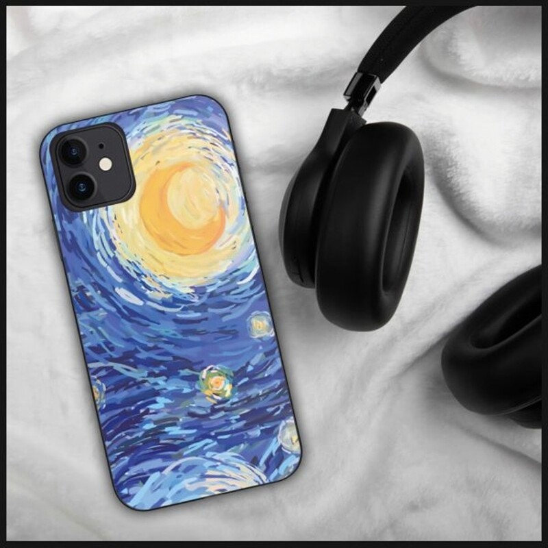 برچسب پوششی راک اسپیس طرح Starry Night مناسب برای گوشی موبایل آیفون مدل iPhone 12

