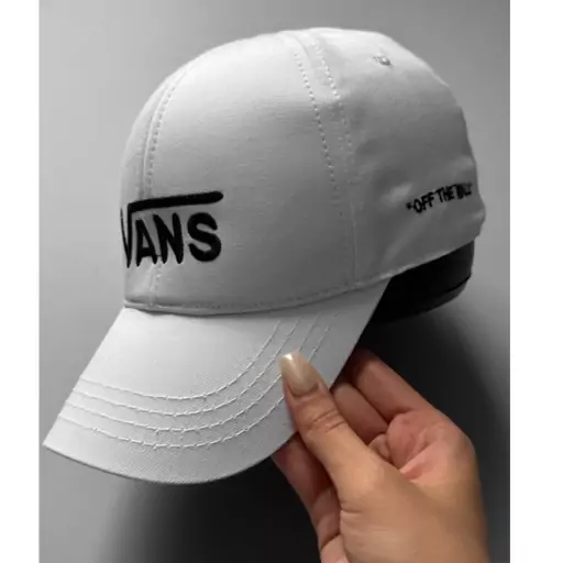 کلاه کپ طرح VANS سفید قابل تنظیم سایز