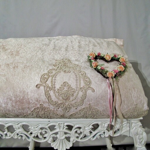 کاور تشک عروس دانتل ملیله هم خوشگله و هم کاربردی رنگ صورتی