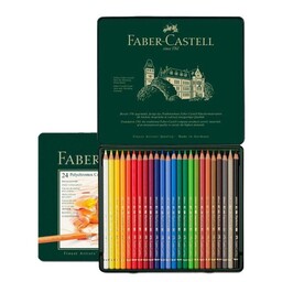 مداد رنگی 24 رنگ فابر کاستل پلی کروم (POLY CHROMOS FABER CASTEL) جعبه فلزی اصل آلمانی