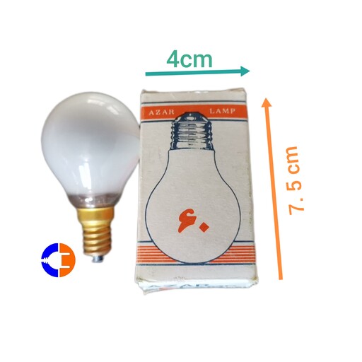 لامپ شمعی 60 وات سرپیچ E14 حباب گرد نور زرد