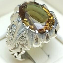 انگشتر نقره الکساندریت الماس تراش دست ساز شبکه و آینه