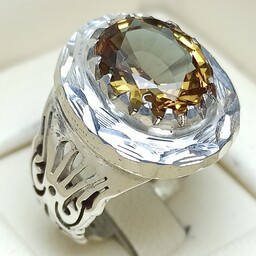انگشتر نقره الکساندریت الماس تراش دست ساز شبکه و آینه 1