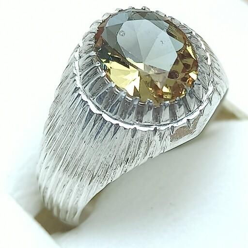 انگشتر الکساندریت نقره الماس تراش