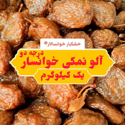 آلو نمکی درجه دو خوانسار ، آلو خورشتی ، آلو بخارا ( یک کیلوگرم) خشکبار خوانسالار