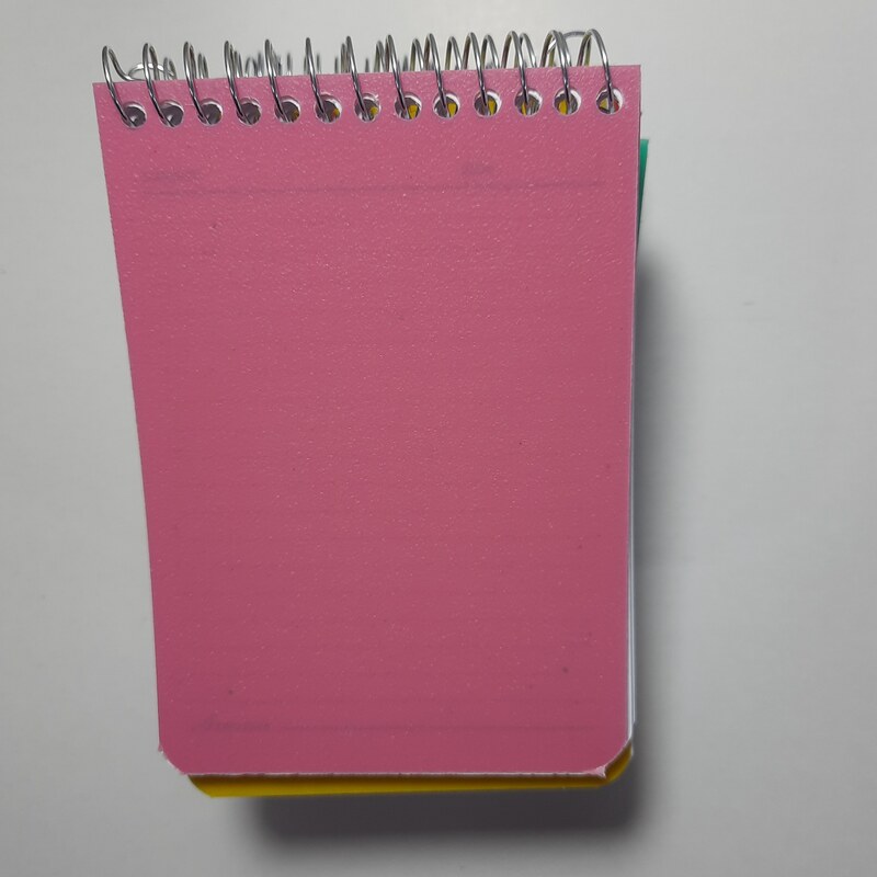 دفترچه یادداشت فنری ساده و رنگی بسته 5 عددی